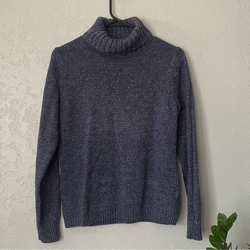 LL bean vintage blue turtle neck sweater